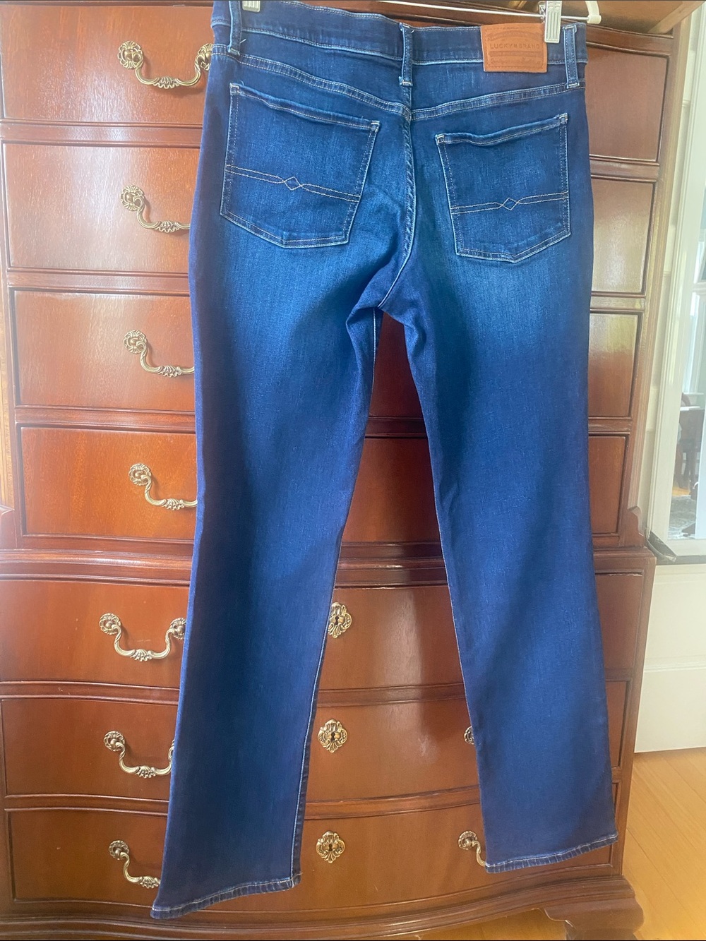 Lucky Brand Women's Sweet Mid-rise Dark Blue Straight leg Jeans - Picture 3 of 7
